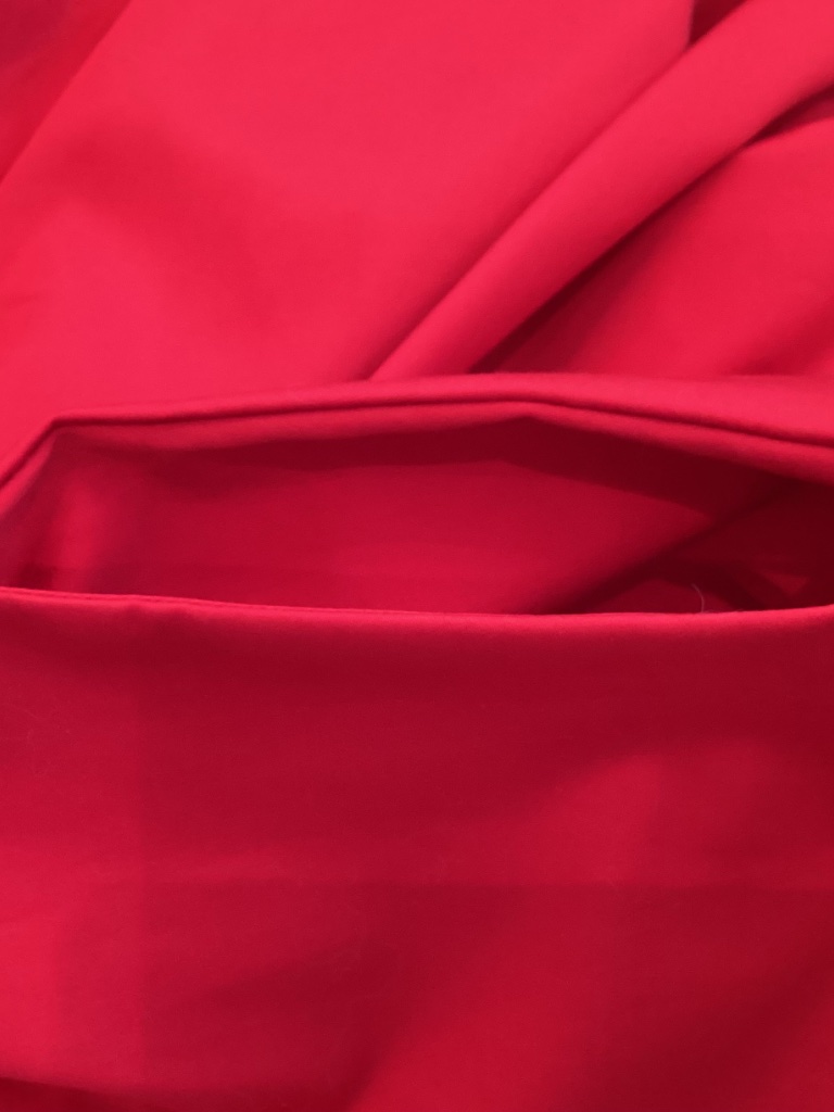 Badgley Mischka - Shirtwaist Red Cotton Dress - Size - 8 — image 2 of 8